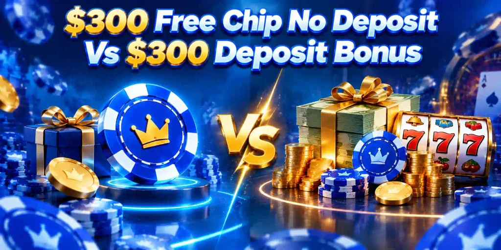 $300 Free Chip No Deposit Vs $300 Deposit Bonus