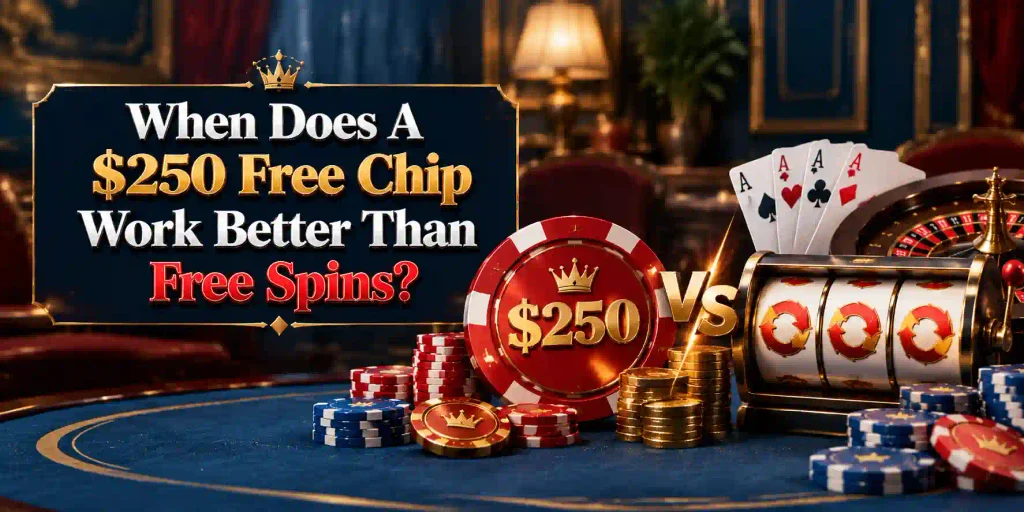 When Does A $250 Free Chip Work Better Than Free Spins